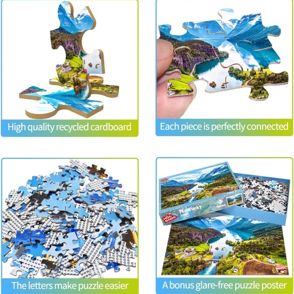 Geiranger Fjord Norway, Jigsaw Puzzles for Adults 1000 Piece NEW Sealed bag - Picture 5 of 15